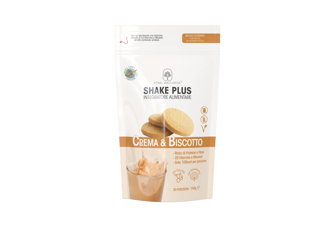 sostituto di pasto shake plus etna wellness fragola 750g