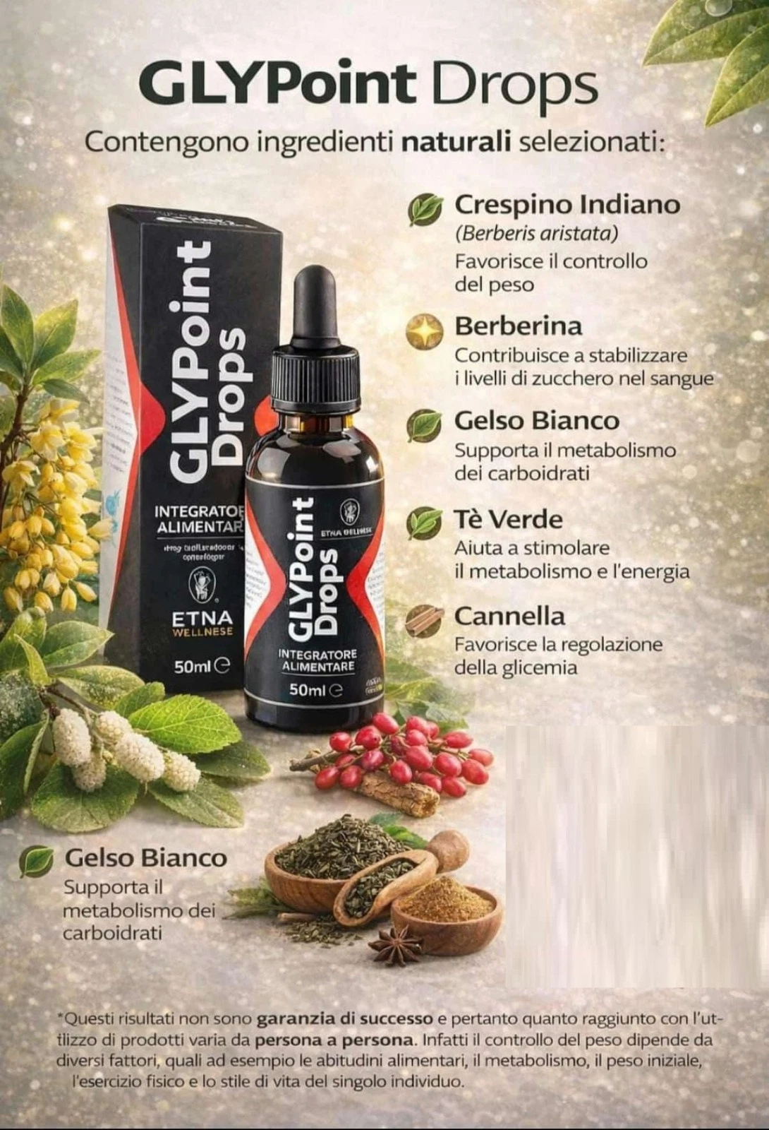 Nuovo GlyPoint Drops — 50ml - Gocce per il Metabolismo del Glucosio e il Controllo dell'Appetito - immagine 4