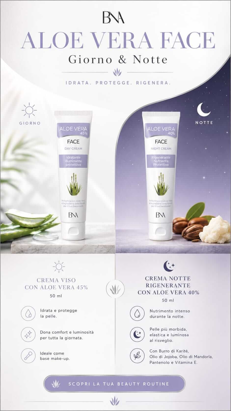 Crema Viso Giorno Aloe Vera 45% – 50 ml - immagine 2