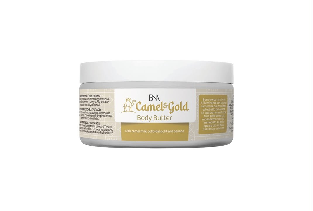 Burro Corpo Latte di Cammella e Oro Colloidale – 200 ml - immagine 2