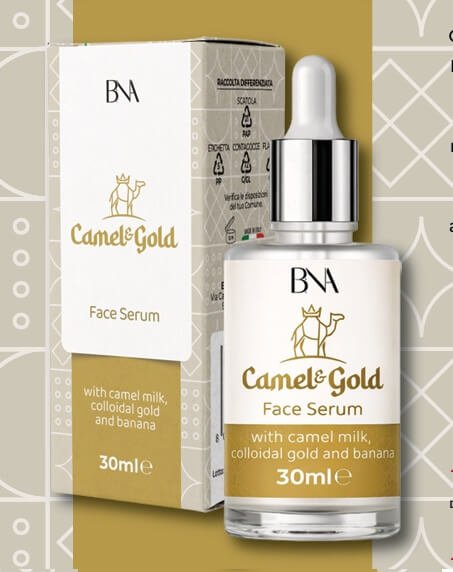Siero Viso Latte di Cammella e Oro Colloidale – 30 ml