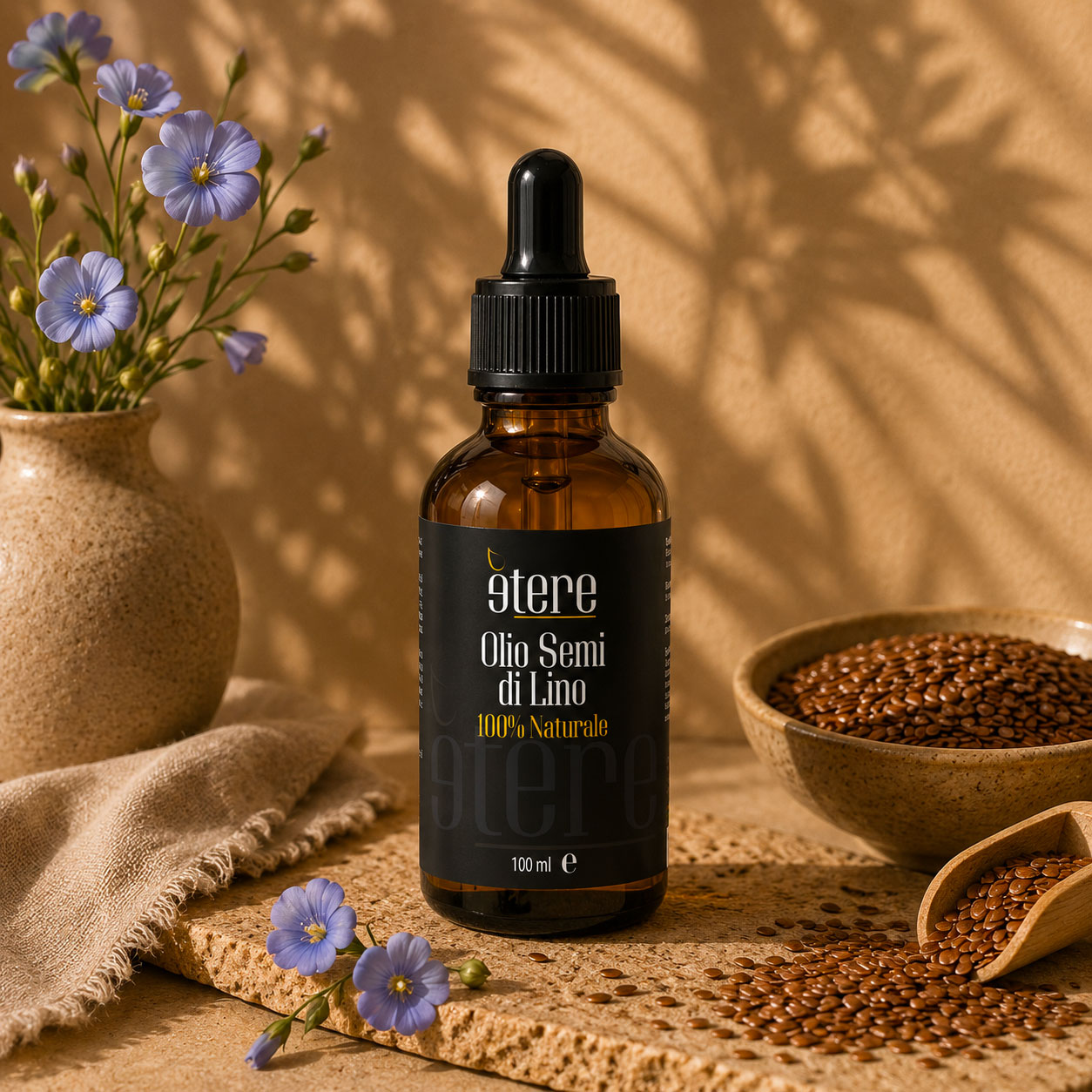 Olio vegetale di lino - 100 ml